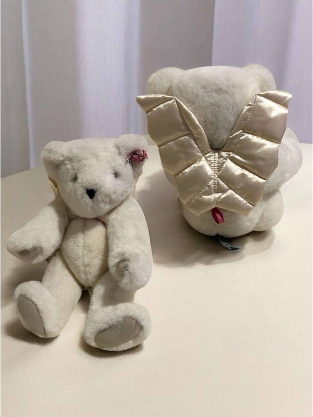 ANGEL BEAR Vermont Teddy Bear Angel Wings Plush Moveable‎ Joints Stuffed Animal
